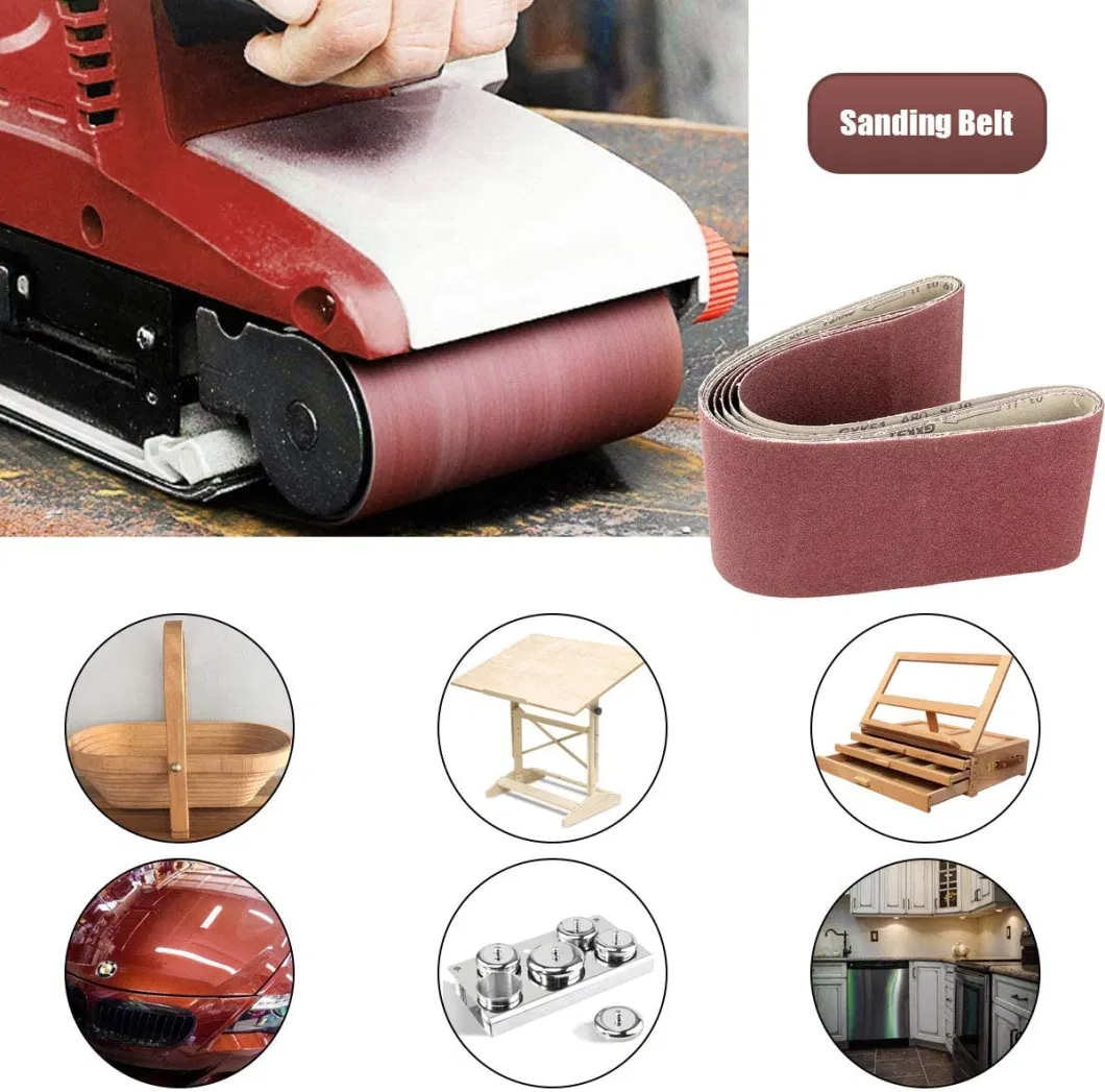 75*533mm Kx167 Sanding Belt Aluminum Oxide Emery Cloth Sand Belt for Wood