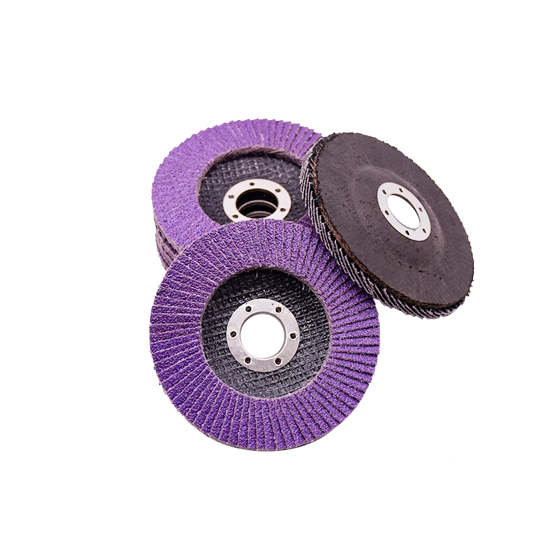 5" 80# Imported Purple Ceramic Flap Disc with Good Heat Dissipation for Angle Grinder