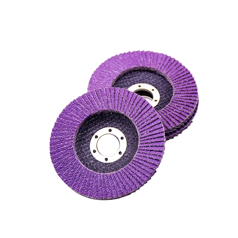 5" 80# Imported Purple Ceramic Flap Disc with Good Heat Dissipation for Angle Grinder