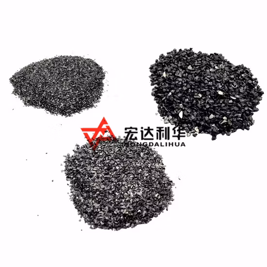 Vente en gros de grains abrasifs de carbure noir de sablage Yg8, granulés broyés des fabricants
